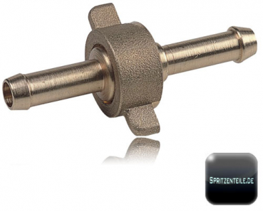 Hose connector combination with wing nut