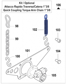 Spring + Hook 1802004000 for Comet Pumps APS 51-61-71