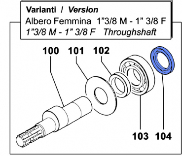 Oil Seal 001901170 for Comet Pump APS 145