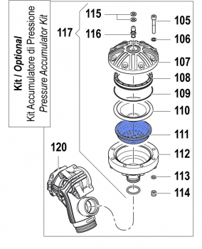 Diaphragm Support Cap for Comet BPS 300