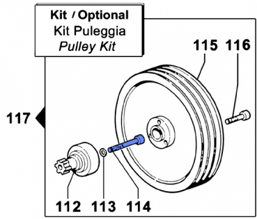 Screw 36090051 for Comet IDS 1501-1701-2001