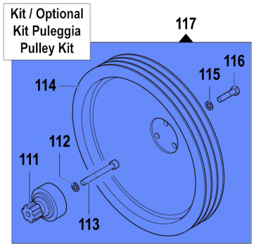 Pulley Kit 5001005800 for Comet Pumps APS 101-121