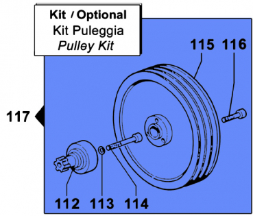 Pulley Kit 5001007100 for Comet Pump IDS 1501-1701-2001