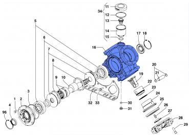 Pump Crankcase 0403015800  Comet Pumpen IDS 1501-1701-2001