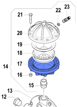Pressure Accumulator 0002003100 for Comet Pump APS 145