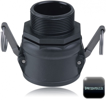 Kamlok mother part with external thread