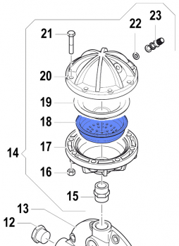 Diaphragm Support Cap 0460003600 for Comet Pump APS 145