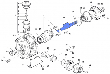 Throughshaft 0001006900 for Comet Pump BP 205 K