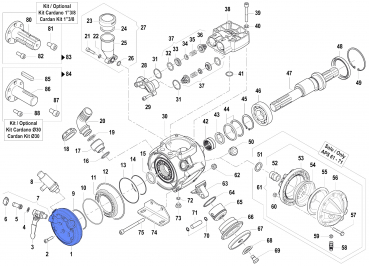 Manifold Flange 1009020200 für Comet Pumps APS 51-61-71