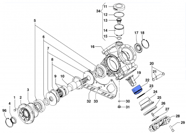 Piston 2409011000 for Comet Pumps IDS 2001