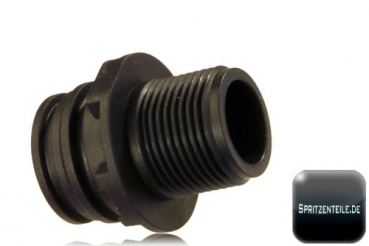 Insertion spout with external thread