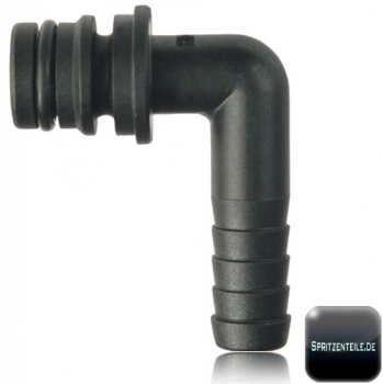 Hose connection elbow swiveling for spray gun handgrip