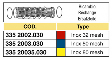 Preview: Arag filter insert for suction filters serie 319
