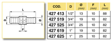 Preview: Arag hose connection for standard nozzle holder
