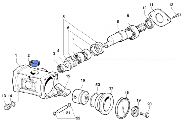 Volume compensation diaphragm for Comet Pump BP 60 K
