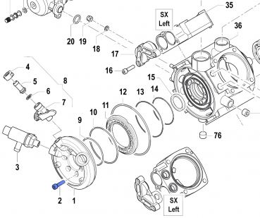 Screw 3609000600 for Comet Pump APS 96