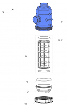 Arag Filter Body Series 319 with male thread