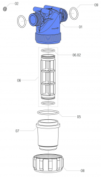 Arag Filter Body Series 322 with T4 connection