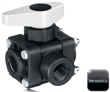 TeeJet 3-ways ball valve Series 340M-PP