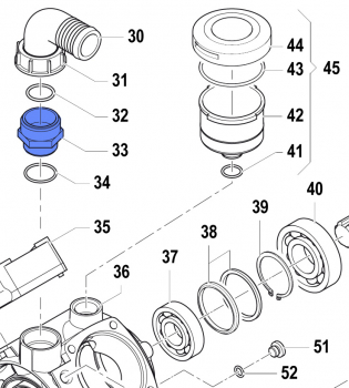 Nipple 2000008600 for Comet Pump APS 96