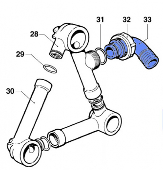 Suction elbow tail 28010009