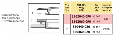 Preview: Arag Replacement Seal NBR for tank hinged lid