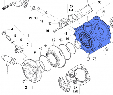 Pump Crankcase 0403012700 for Comet Pump APS 96