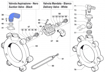 Elbow Suction Hose Tail 2801003500 for Comet BP 241-281 K