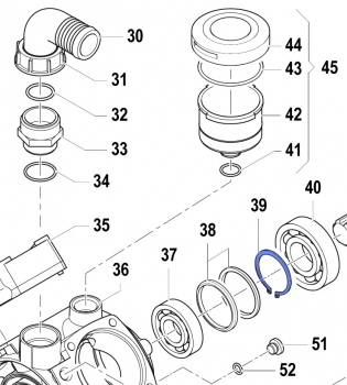 Outer Seeger 3019000100 for Comet Pump APS 96