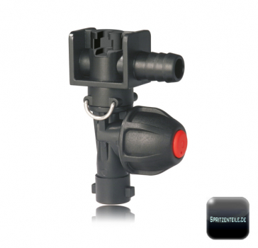 Nozzle holder hose connection 1-fold for tube bar