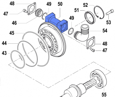 Flange 1009009800 for Comet Pumps APS 101-121