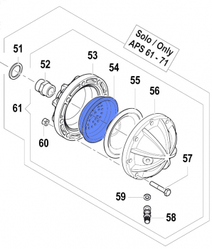 Diaphragm Support Cap 0460003600 for Comet Pumps APS 61-71
