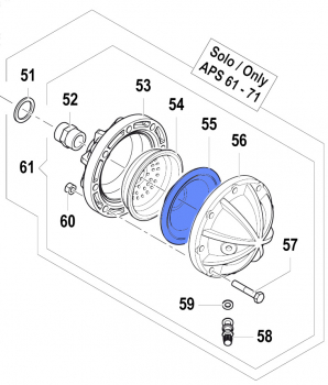 Diaphragm Pressure Accumulator 1800003400 for Comet Pumps APS 101-121