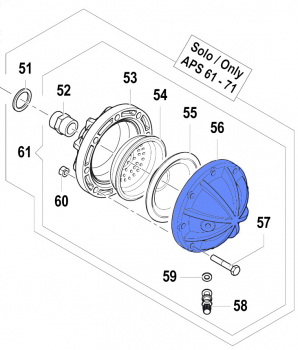Pressure Accumulator 0003002700 for Comet APS 61-71