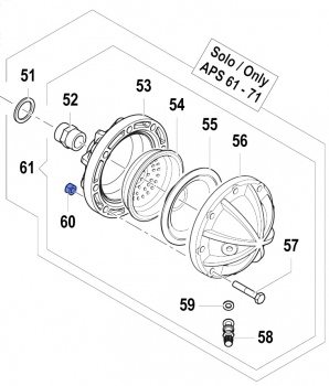 Nut 0604001500 for Comet Pumps APS 61-71