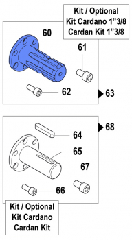 Shaft 0027001600 for Comet Pumps APS 31-41