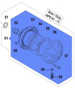 Pressure Accumulator 1225001400 for Comet APS 61-71