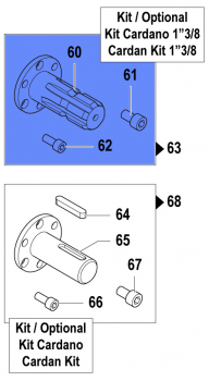 Cardan Kit 5003000700 for Comet Pumps APS 31-41