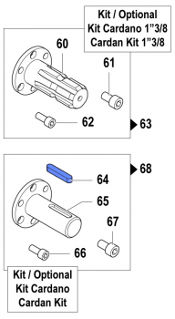 Key 1602001800 for Comet Pumps APS 31-41