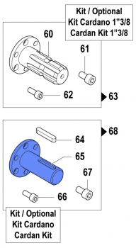 Cylindric Cardan 0027002300 for Comet Pumps APS 31-41