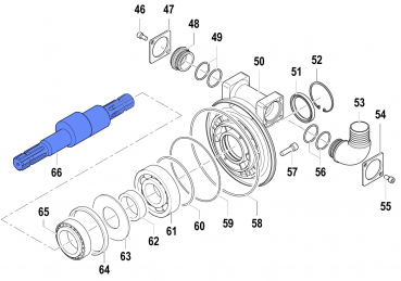 Throughshaft 0001031800 f for Comet Pump APS 141