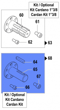 Cylindric Cardan Kit 5003004100 for Comet Pumps APS 31-41