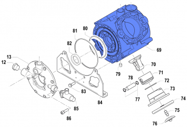 Pump Crankcase 0403014000 for Comet Pump APS 145