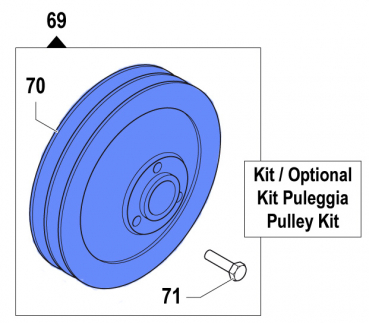 Pulley 2424000800 for Comet Pumps APS 31-41