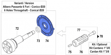 Flange 1009018200 for Comet Pumps APS 31-41