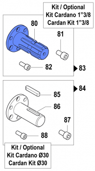 Shaft 0027001600 for Comet Pumps APS 51-61-71