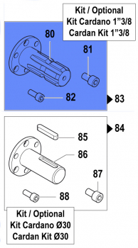 Cardan Kit 5003000700 for Comet Pumps APS 51-61-71