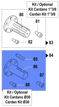 Cylindric Cardan Kit 5003001400 for Comet Pumps APS 51-61-71