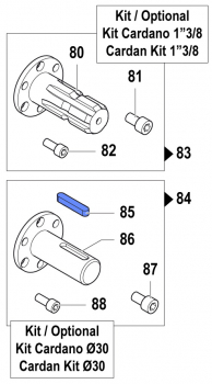 Key 1602001800 for Comet Pumps APS 51-61-71