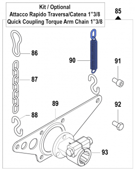 Spring + Hook 1802004000 for Comet Pumps APS 31-41